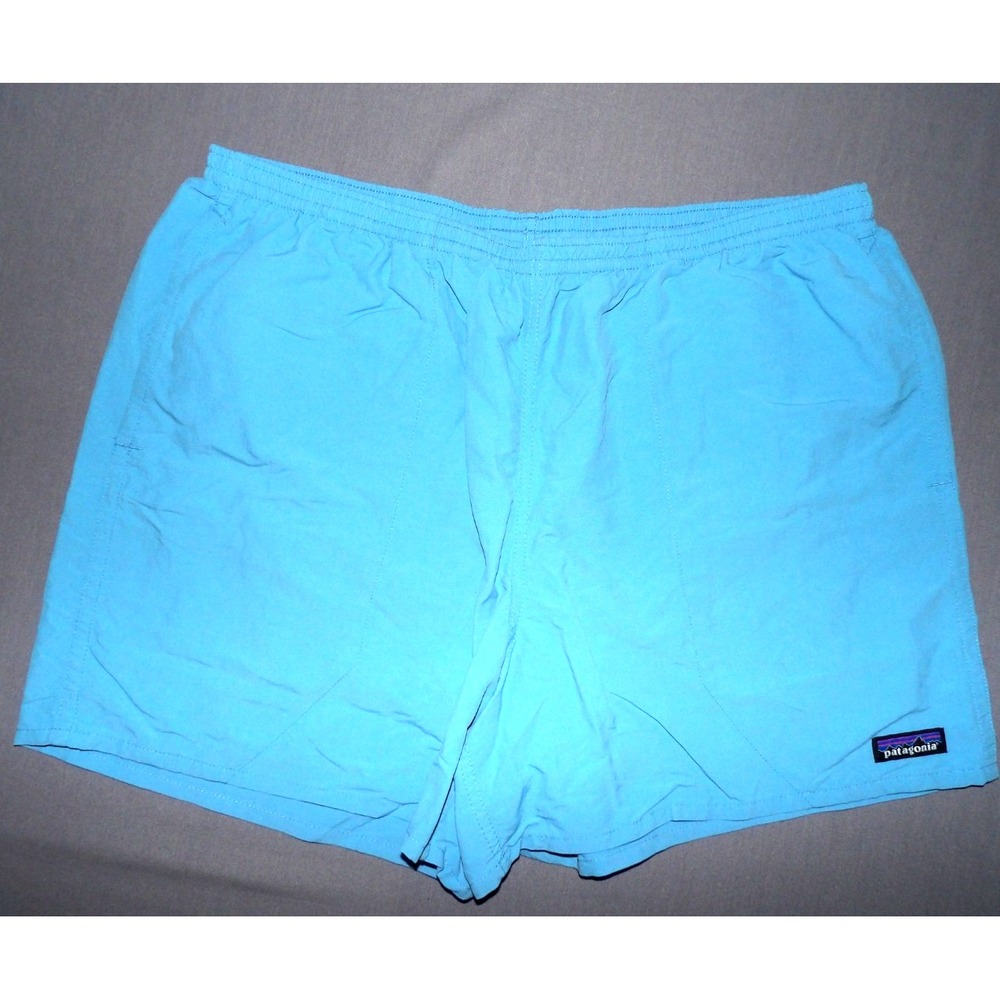 Patagonia Blue Draw String Mesh Lined 5" Baggies Swim Trunks Men's XL